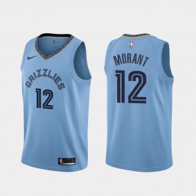 Memphis Grizzlies #12 Ja Morant 2019-20 Statement Jersey - Blue