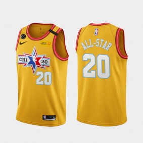 NBA Cares 2020 Special Olympics Unified Basketball Game Honor Kobe All-Star Yellow Jersey