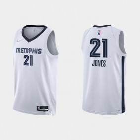 Grizzlies Tyus Jones NBA 75TH Association Jersey White
