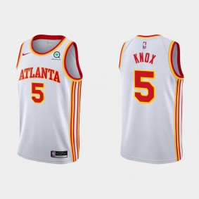 Hawks 2021-22 75th Anniversary White Kevin Knox Jersey Association