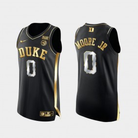 Duke Blue Devils Wendell Moore Jr. Golden Edition Authentic Basketball Black Jersey 2021-22