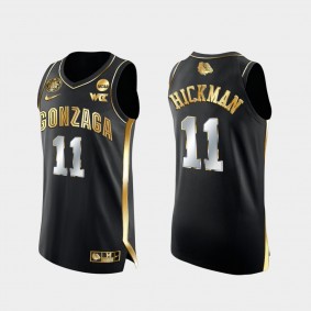 Gonzaga Bulldogs Nolan Hickman Golden Edition Basketball Authentic Black Jersey 2021-22