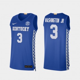 Kentucky Wildcats TyTy Washington Jr. College Basketball Authentic Royal Jersey 2021-22