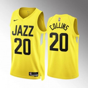 John Collins Utah Jazz 2022-2023 Icon Edition Yellow #20 Jersey Swingman