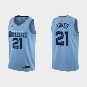 Memphis Grizzlies #21 Tyus Jones 2022-23 Statement Edition Blue Jersey