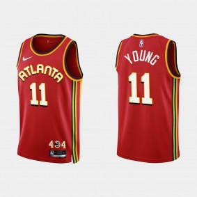 Hawks Trae Young 2022-23 Icon Edition Jersey Red