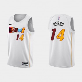 Miami Heat #14 Tyler Herro 2022-23 City Edition White Jersey