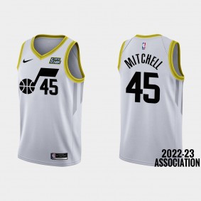 Utah Jazz #45 Donovan Mitchell 2022-23 Association Edition White Jersey