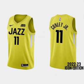 Utah Jazz #11 Mike Conley Jr. 2022-23 Icon Edition Yellow Jersey
