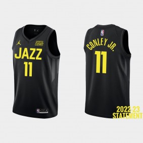 Utah Jazz Mike Conley Jr. #11 Black 2022-23 Statement Edition Jersey