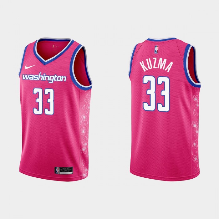 Washington Wizards #33 Kyle Kuzma 2022-23 Cherry Blossom City Pink Jersey