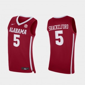 Alabama Crimson Tide Jaden Shackelford 2021 Replica College Basketball Crimson Jersey