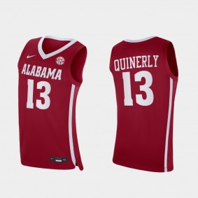 Alabama Crimson Tide Jahvon Quinerly 2021 Replica College Basketball Crimson Jersey