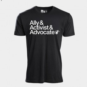 Miami Heat Ally Activist Advocate Black T-Shirt