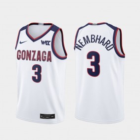 Andrew Nembhard Gonzaga Bulldogs #3 Jersey White 2021-22 College Basketball Limited