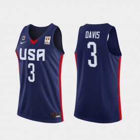 USA Anthony Davis 2019 FIBA Basketball World Cup Men's Blue Jersey