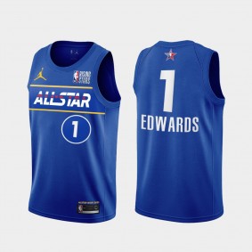 Timberwolves Anthony Edwards USA Team Jersey 2021 Rising Stars All-Star Blue uniform