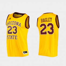 Arizona State Sun Devils Marcus Bagley 2021 College Basketball Player Gold Jersey