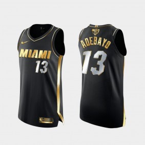 Bam Adebayo Miami Heat 2020-21 2020 NBA Finals Authentic Golden Limited Edition Black Jersey