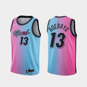 Bam Adebayo Miami Heat 2020-21 City Edition Vice Blue Pick Jersey