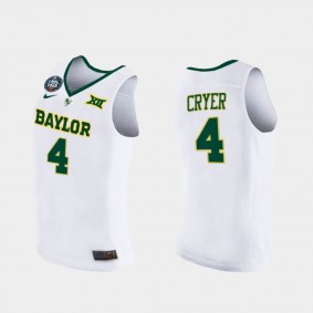 LJ Cryer Baylor Bears 2021 March Madness Final Four White Jersey