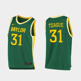 Baylor Bears MaCio Teague 2020-21 Replica College Basketball Green Jersey