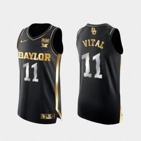Mark Vital 2021 March Madness Baylor Bears Golden Authentic Black Jersey