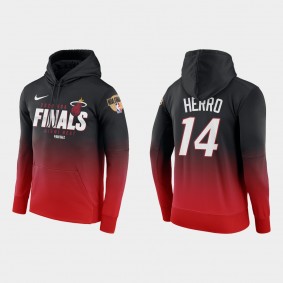 Tyler Herro #14 Miami Heat 2020 Eastern Conference Champions Finals Patch Pullover Black Red Hoodie