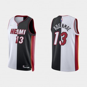 Miami Heat #13 Bam Adebayo Split Edition NBA 75th Black White Jersey