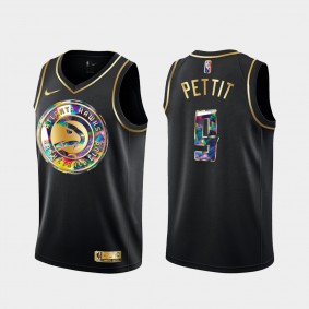 NBA 75th Anniversary Team Bob Pettit Diamond Edition Jersey Hawks #9 Black Uniform