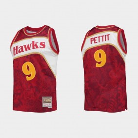 Atlanta Hawks Bob Pettit #9 Red Lunar New Year HWC Limited Jersey