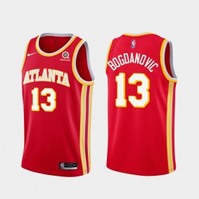 Bogdan Bogdanovic Atlanta Hawks 2020 Trade Icon Red Jersey