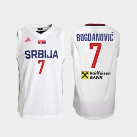 Serbia #7 Bogdan Bogdanovic FIBA Basketball World Cup Jersey - White