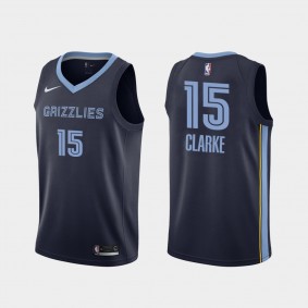 Memphis Grizzlies Brandon Clarke 2019-20 Icon Navy Men's #15 Jersey
