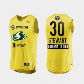 WNBA Breanna Stewart 2020 WNBA Finals Bound Yellow Jersey Seattle Storm