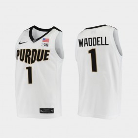 Brian Waddell Purdue Boilermakers #1 Jersey White 2021-22 College Basketball Replica