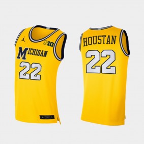 Caleb Houstan Michigan Wolverines #22 Maize Replica Jersey 2022 NBA Draft top prospect