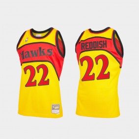 Hawks Cam Reddish 2021 Reload 2.0 Throwback Jersey Yellow