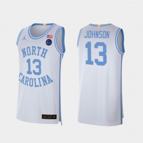 Cameron Johnson North Carolina Tar Heels #13 White Retro Jersey