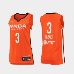 Chicago Sky Candace Parker 2021 WNBA All-Star Game #3 Orange Victory Jersey Women