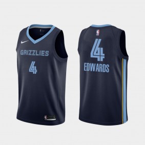 Memphis Grizzlies Carsen Edwards 2021 Trade Icon Edition Navy Jersey #4