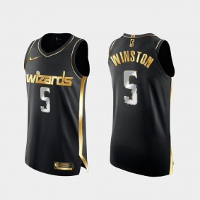 Cassius Winston Washington Wizards 2020-21 Golden Edition Authentic Limited Black Jersey