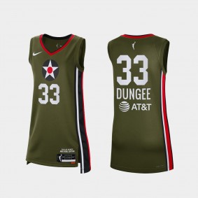 WNBA Dallas Wings Rebel Edition Jersey Chelsea Dungee 2021 Victory Green Jersey