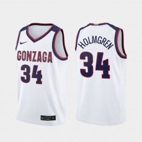 Chet Holmgren Gonzaga Bulldogs #34 White Home Jersey 2022 NBA Draft top prospect