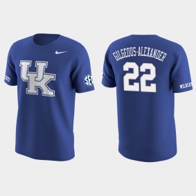 Kentucky Wildcats NCAA Basketball College Basketball Shai Gilgeous-Alexander #22 Royal Replica T-Shirt