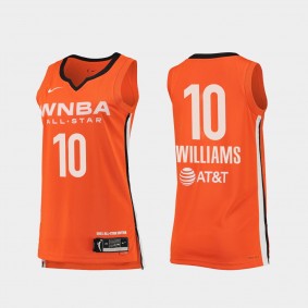 Atlanta Dream Courtney Williams 2021 WNBA All-Star #10 Orange Victory Jersey Women