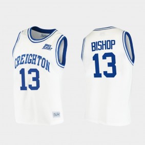 Creighton Bluejays Christian Bishop 2021 Retro College Basketball White Jersey