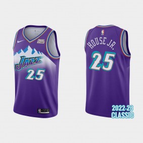 Utah Jazz Danuel House Jr. #25 2022-23 Classic Edition Purple Jersey
