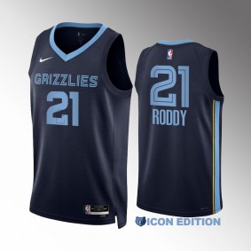 Memphis Grizzlies David Roddy 2022-2023 Icon Edition Navy #21 Jersey Swingman