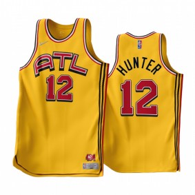 De'Andre Hunter 2022-23 Atlanta Hawks Gold #12 Earned Edition Jersey